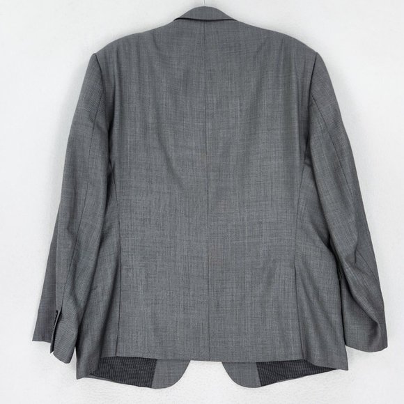 Calvin Klein Jacket Mens 46 Regular Gray Wool Slim Fit Blazer Suit Coat Career - Picture 13 of 15